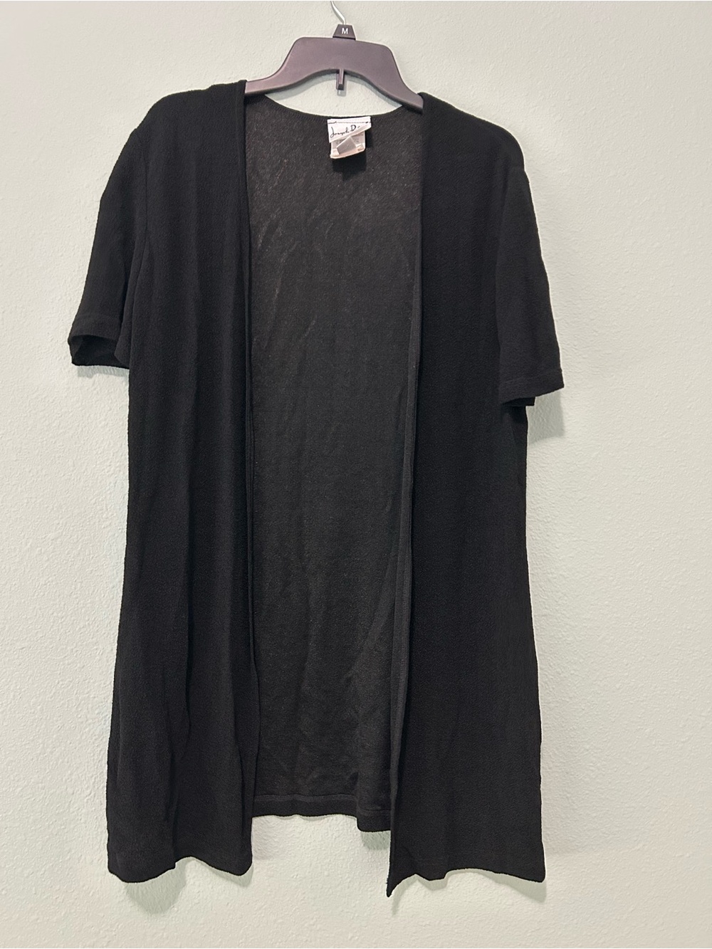 Joseph Ribkoff Black Open-Front Short Sleeve Women’s Cardigan size 10